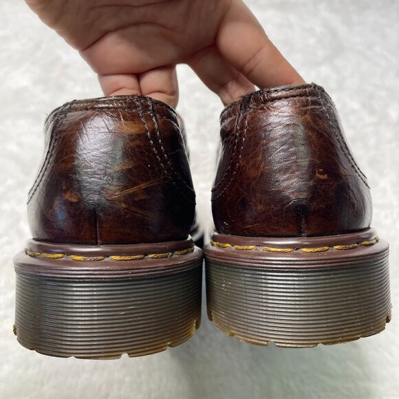 Dr. Martens #8314 Men's Brown Platform Oxfords Leather Shoes Size 11 - Picture 4 of 9